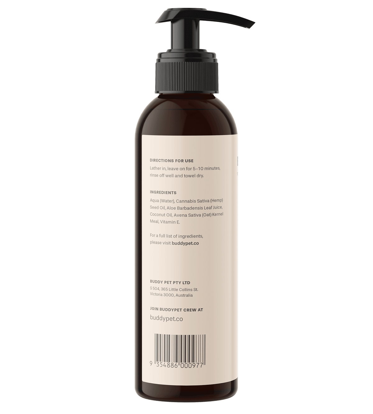 Hemp Conditioner for Dogs in a bottle with pump