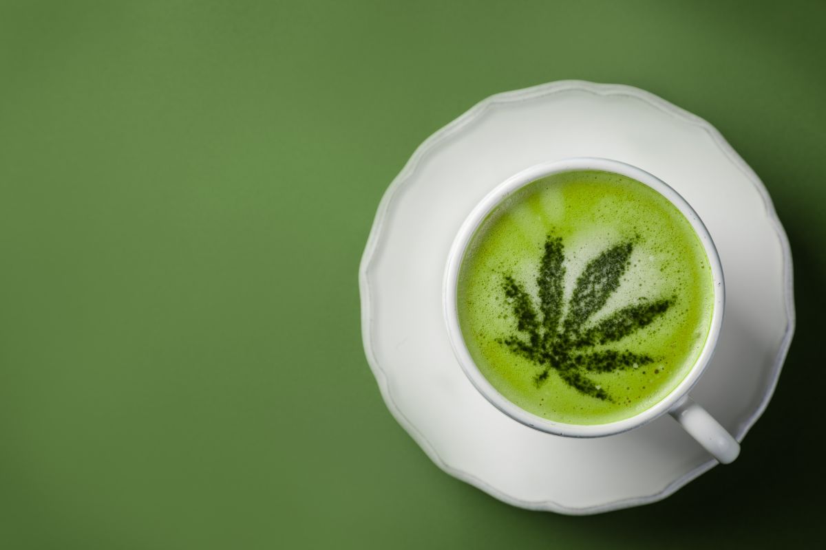 Cannabis Matcha Tea Latte