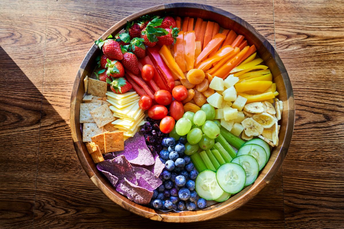 Colorful vegan food bowl
