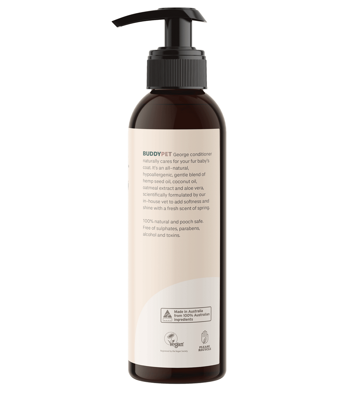 Hemp Conditioner for Dogs in a bottle with pump