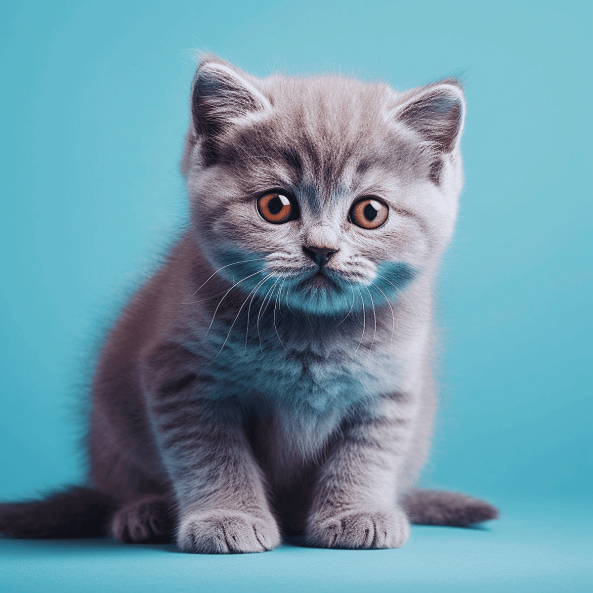 very cute short hair blue cat
