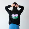 Girl wearing Love Your Greens Black Cotton Longsleeve