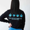 girl wearing Blue-delic Black Cotton Longsleeve