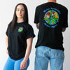 Couple wearing Green Peace Black Hemp Tee