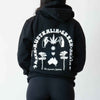 Green Altar Black Cotton Hoodie Back